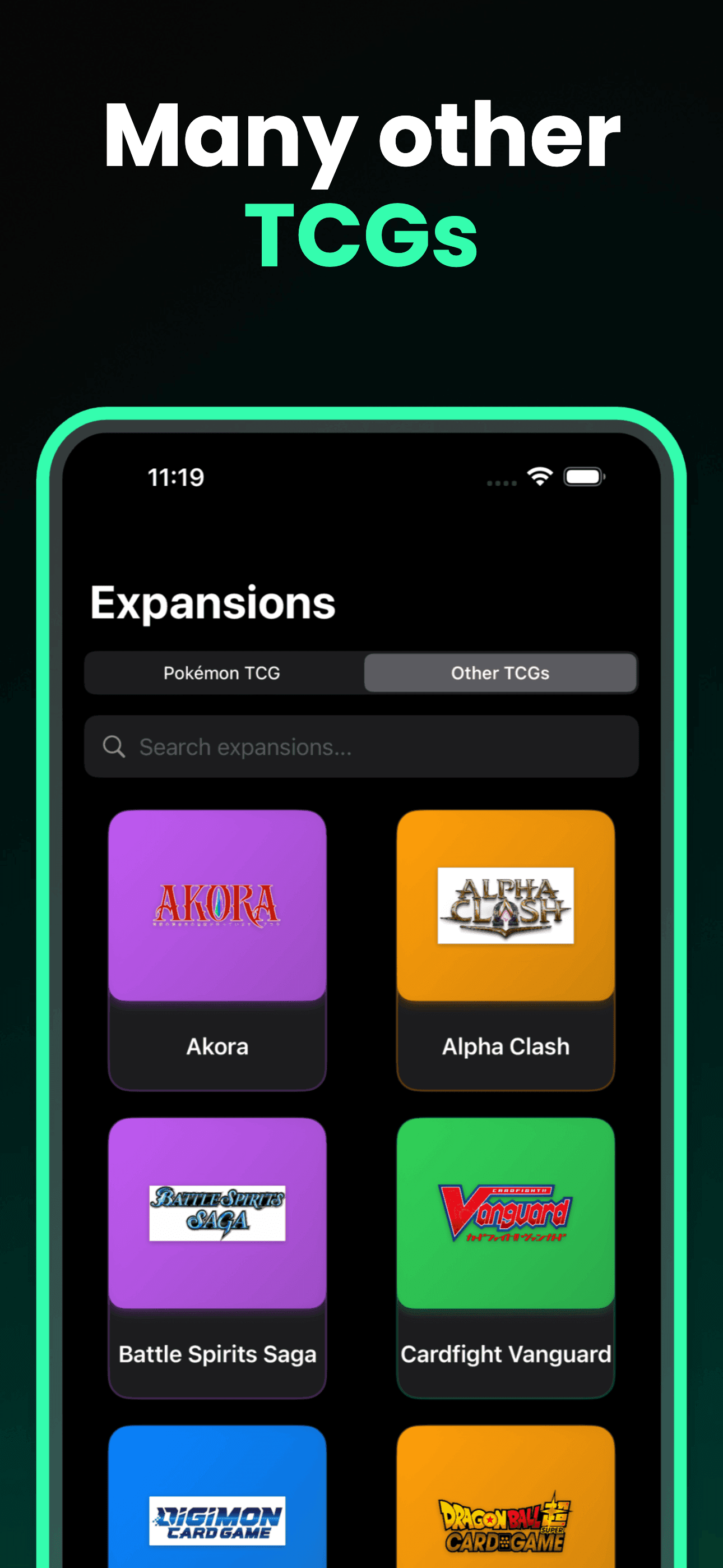 TCG Card Scanner - Many Other TCGs
